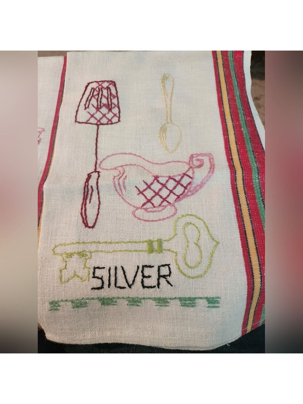 Vintage New Needlework Kitchen Towel, EmbroideryBrand new vintage Needlework